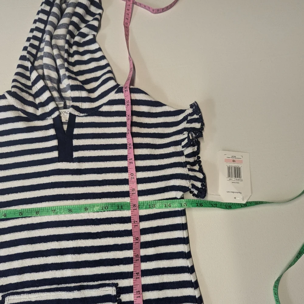 NWT Flapdoodles Size 10 Terrycloth Hooded Dress/Cover-up